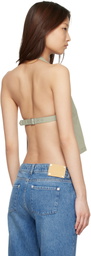 WARDROBE.NYC Taupe Clean Backless Halter Top