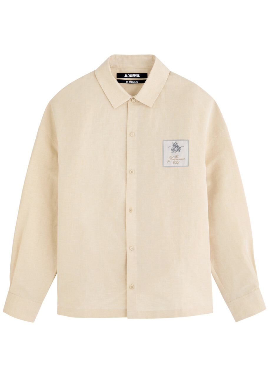 Jacquemus La Chemise Atelier Linen-blend Shirt Off White Jacquemus