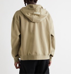 Ader Error - Oversized Distressed Cotton-Blend Jersey Zip-Up Hoodie - Green