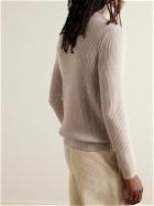 Allude - Slim-Fit Ribbed Cashmere Rollneck Sweater - Neutrals