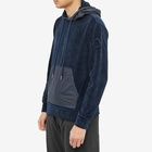 Moncler Men's Fleece Popover Hoody in Navy