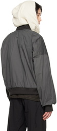 Hyein Seo Gray O-Ring Bomber Jacket