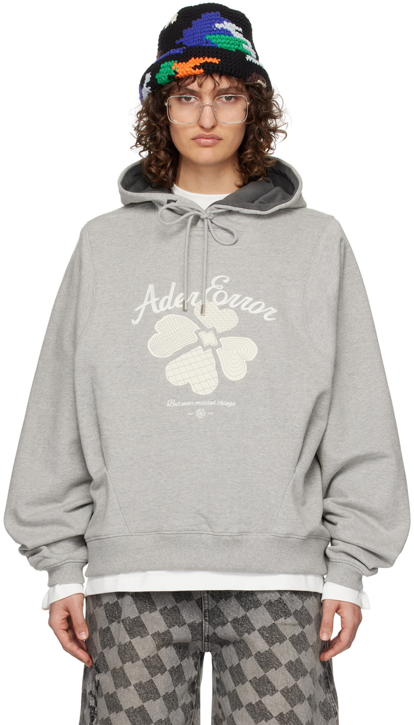 ★ADERERROR★ Tever logo hoodie Gray ADER error Gray Tever Hoodie ADER error