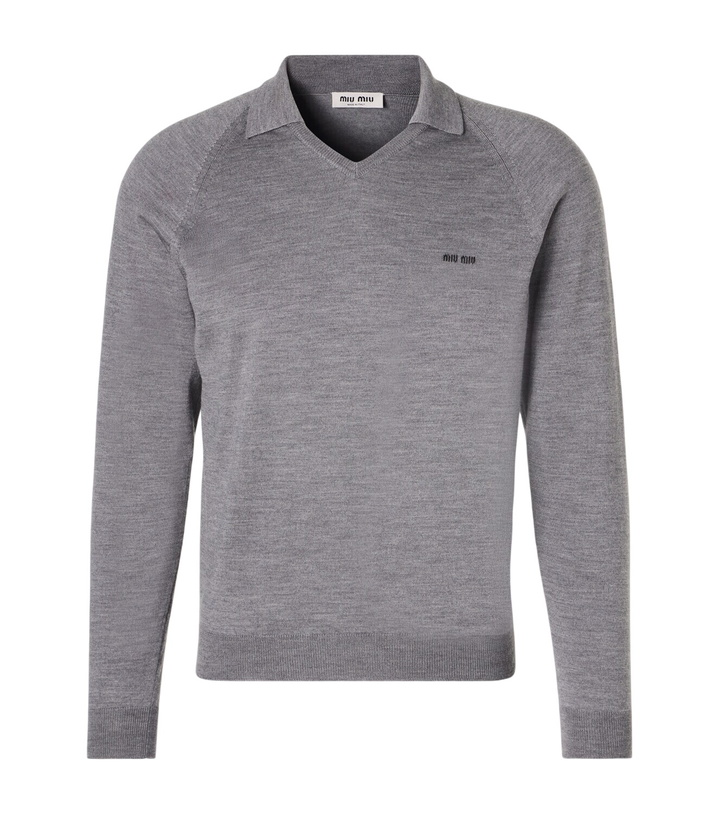 Photo: Miu Miu Virgin wool polo sweater