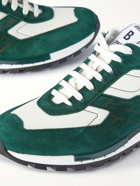 Berluti - Shell and Leather-Trimmed Suede Sneakers - Green
