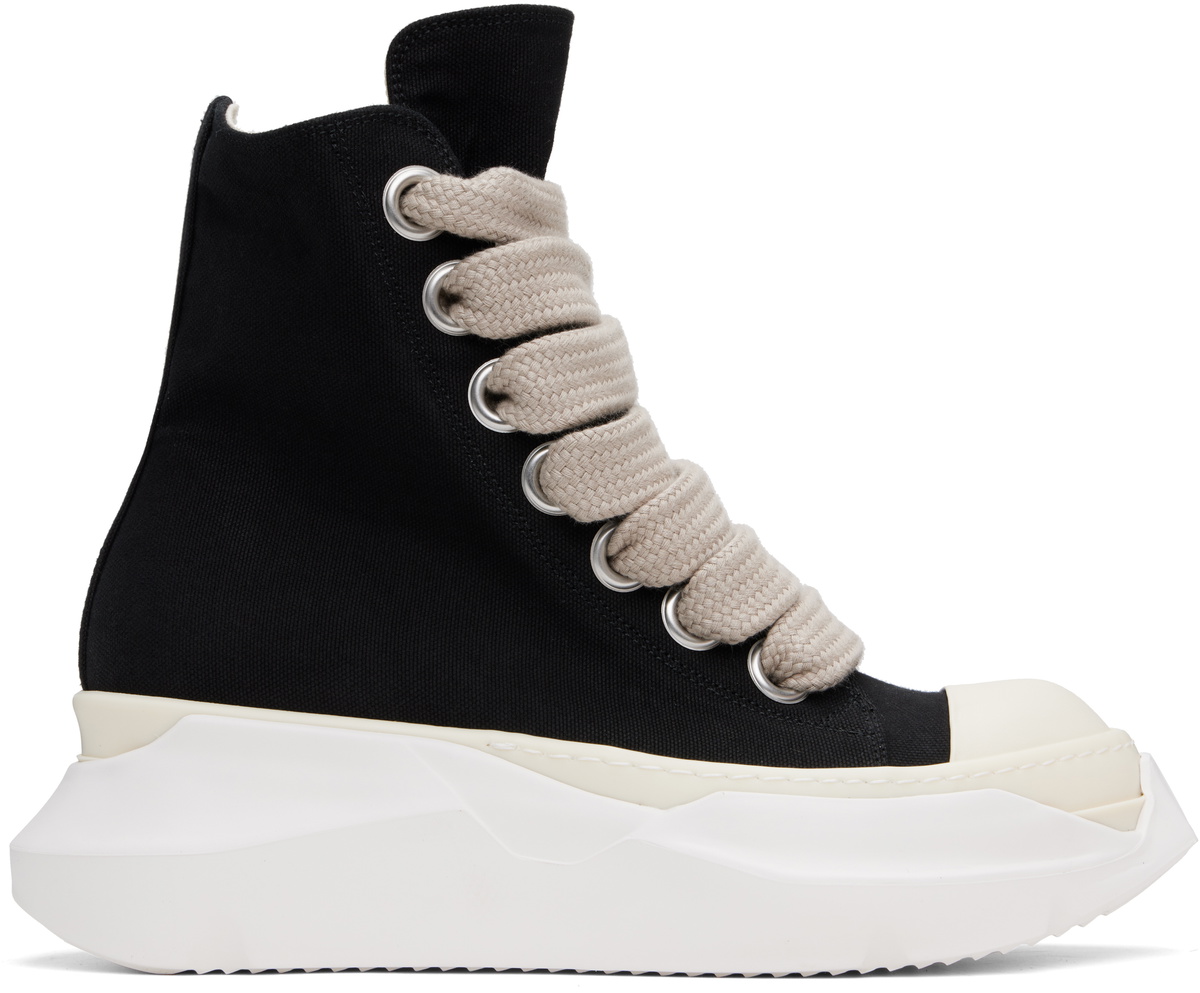 Rick Owens DRKSHDW Black Hollywood Jumbo Laces Abstract