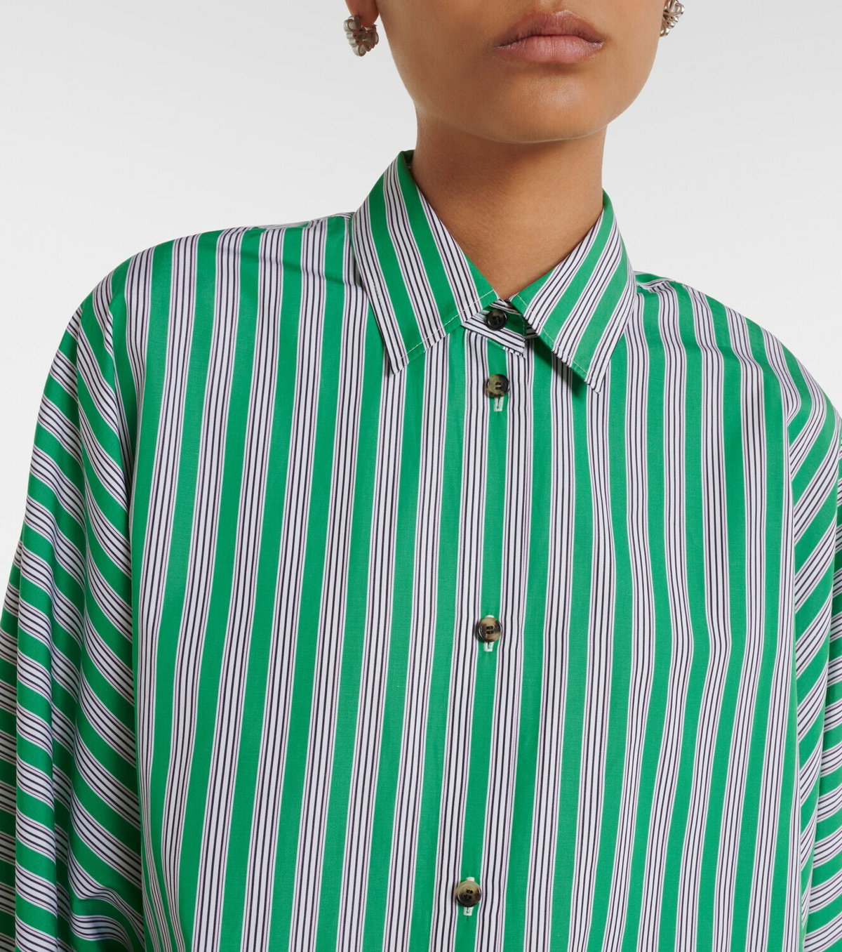 Loewe Double L striped cotton poplin shirt