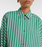 Loewe Double L striped cotton poplin shirt