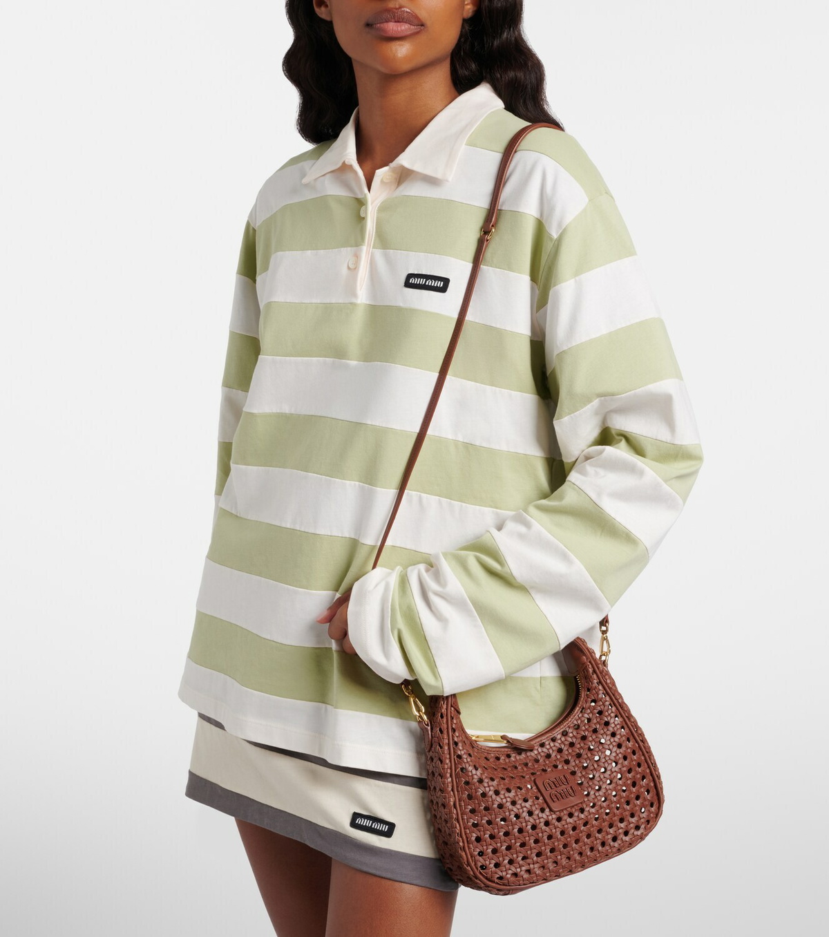 Miu Miu Wander leather top-handle bag