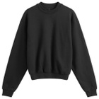 SKIMS Women's Cotton Fleece Classic Crewneck in Onyx