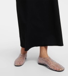 The Row Mara fishnet PVC ballet flats