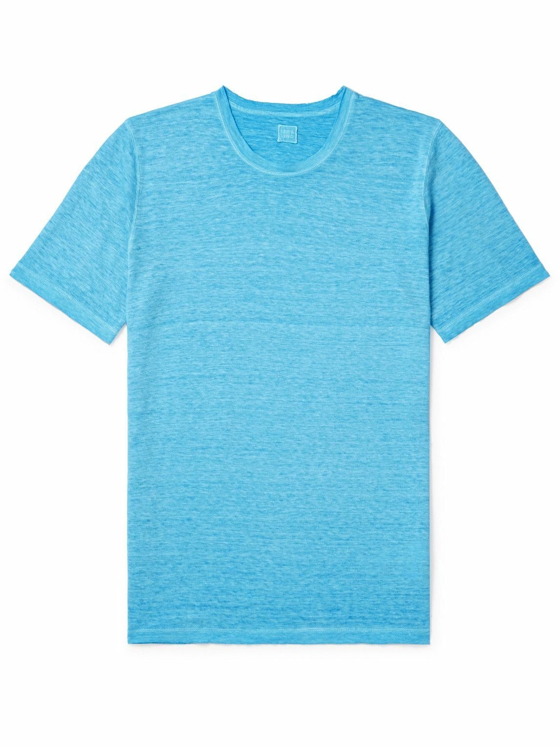 120% - Slim-Fit Stretch Linen and Cotton-Blend T-Shirt - Blue 120%