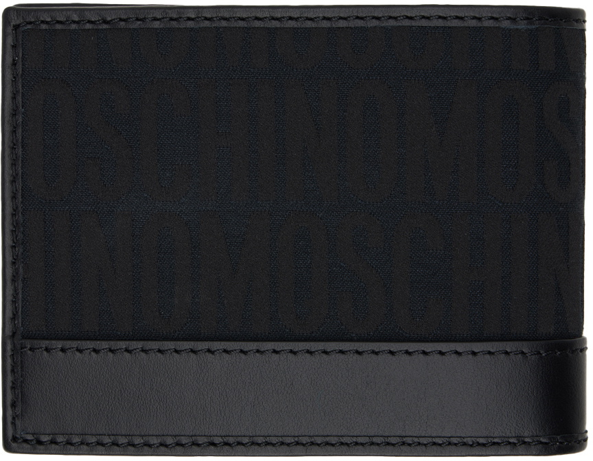 Moschino Black Jacquard Logo Wallet