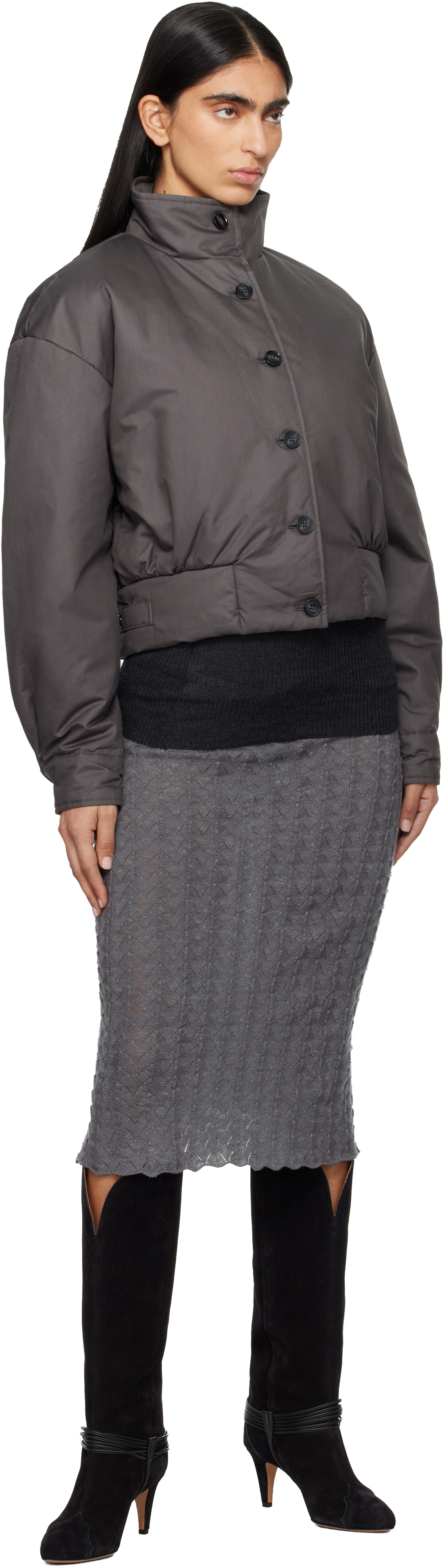 【関税込み】Paloma Wool グレー Endrina ミディアムスカート Paloma Wool Gray Endrina Midi Skirt Paloma Wool