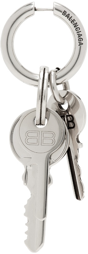 Photo: Balenciaga Silver Locker Single Earring