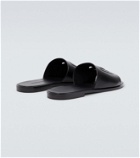 Dolce&Gabbana Logo leather slides