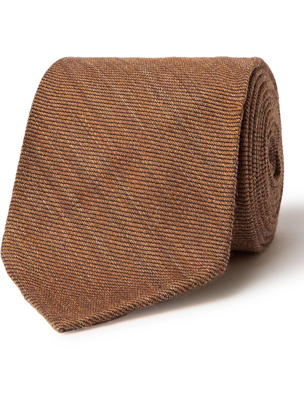 Photo: RUBINACCI - 7cm Wool and Silk-Blend Tie - Brown