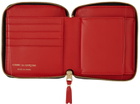 Comme des Garçons Wallets Red Embossed Root ZIp Wallet