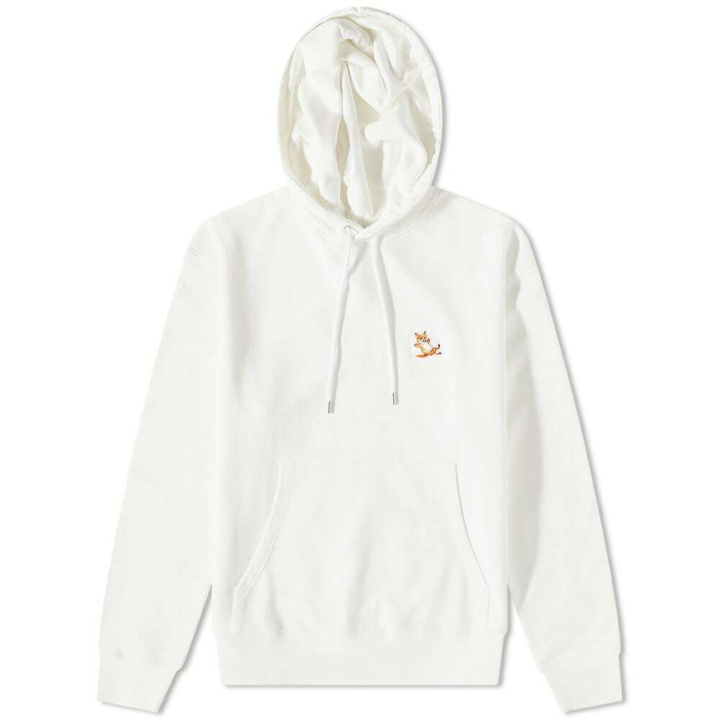 Photo: Maison Kitsuné Men's Chillax Fox Patch Classic Hoody in Ecru