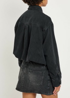 Good American Denim Mini Shirt Dress Black