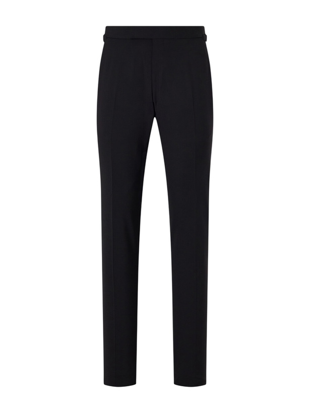 Photo: TOM FORD - Shelton Straight-Leg Stretch-Wool Trousers - Black