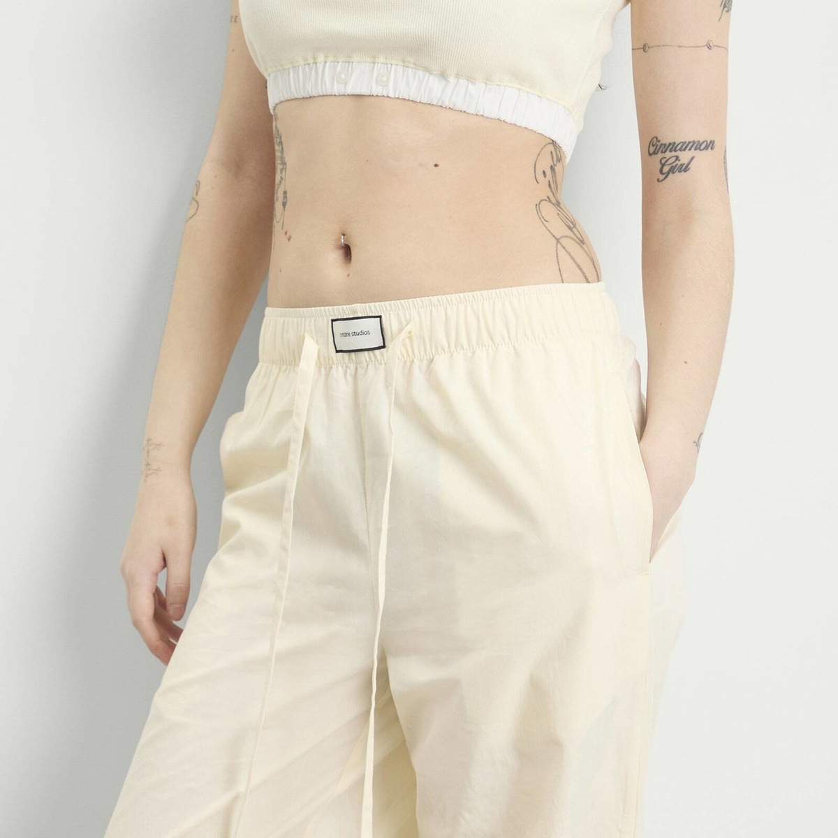 Entire Studios Women's Pajama Pants in Off White