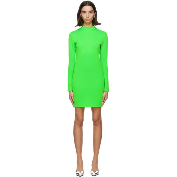 Kwaidan Editions Green Jersey Mousse Short Dress Kwaidan Editions
