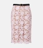 Self-Portrait Lace pencil skirt