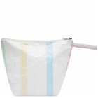 HAY Recycled Candy Stripe Wash Bag - Medium in Multi