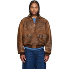 Polo Ralph Lauren Brown Leather Flight Jacket