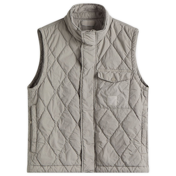 Photo: Stone Island Men's Ghost Piece Nylon Smerigliato PrimaLoft Vest in Dust
