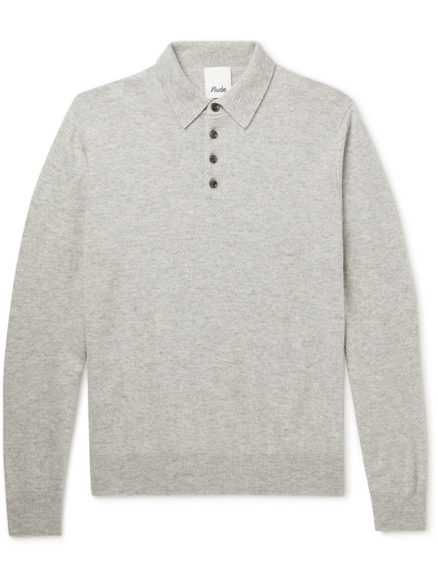 Photo: Allude - Cashmere Polo Shirt - Gray