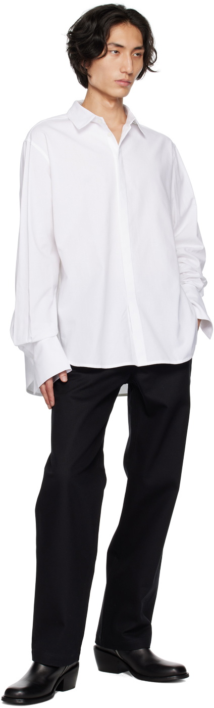 K.NGSLEY White Spliced Sinder Shirt