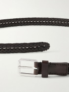 TOM FORD - 2cm Woven Leather Belt - Brown
