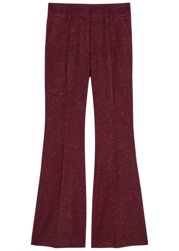 Photo: Gabriela Hearst Rhein Speckled Wool-blend Trousers Bordeaux