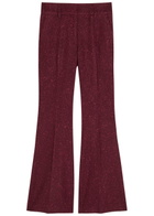 Gabriela Hearst Rhein Speckled Wool-blend Trousers Bordeaux