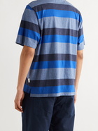 OLIVER SPENCER - Box Striped Cotton T-Shirt - Blue