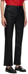 Séfr Black Londre Faux-Leather Trousers