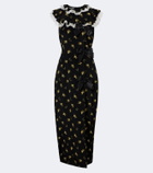 Alessandra Rich Bow-detail floral silk gown