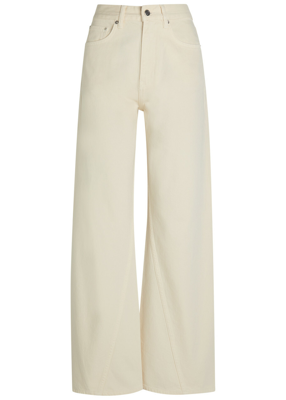 Anine Bing Brie Wide-leg Jeans Cream