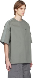 Juun.J Khaki Paneled T-Shirt