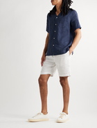 Frescobol Carioca - Angelo Camp-Collar Linen Shirt - Blue