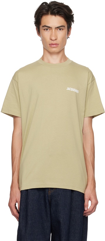 Photo: Jacquemus Khaki Le Papier 'Le T-Shirt Jacquemus' T-Shirt