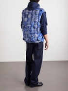 KAPITAL - Quilted Patchwork Bandana-Print Shell Gilet - Blue