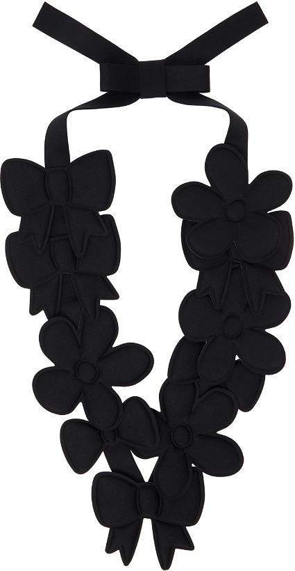 Photo: Comme des Garçons Girl Black Bow & Flower Necklace
