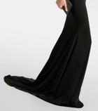 Alex Perry Gathered strapless satin gown