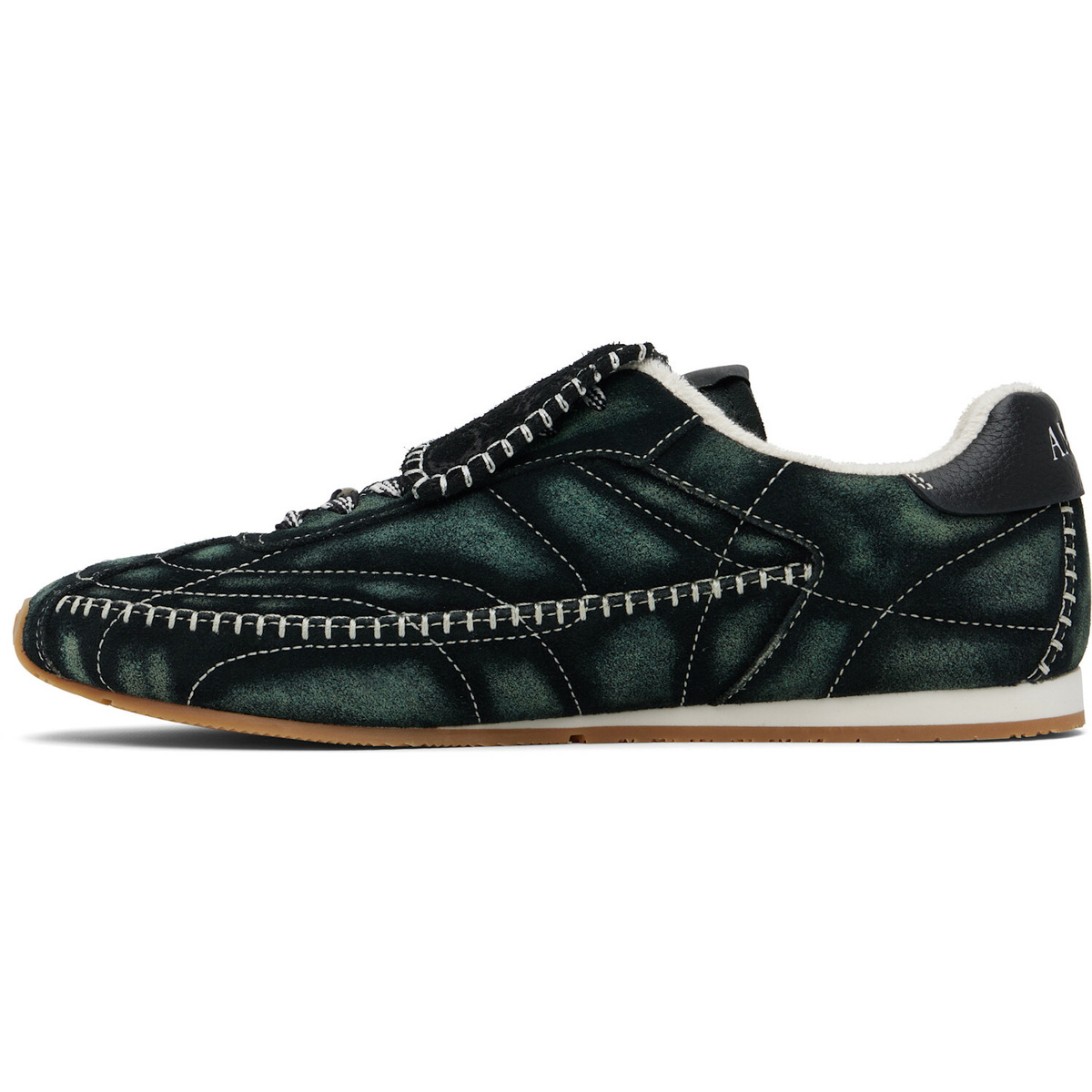 AMIRI Black & Green Pacific Flat Sneakers