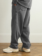 Carhartt WIP - Arling Wide-Leg Garment-Dyed Cotton-Jersey Sweatpants - Gray