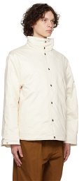 South2 West8 Off-White Banded Collar Down Jacket