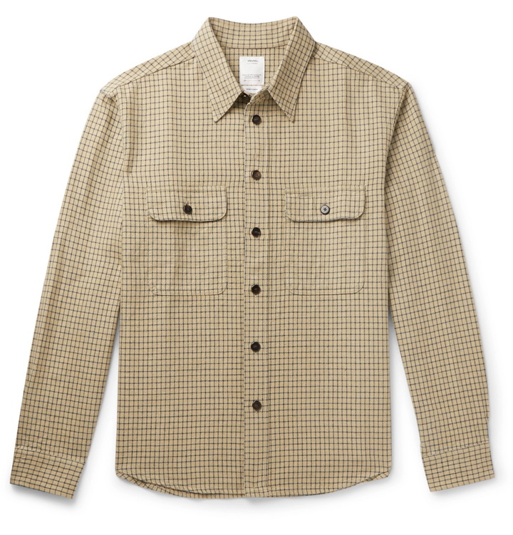 Photo: visvim - Handyman Checked Cotton and Linen-Blend Shirt - Neutrals